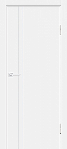 Товар Межкомнатная дверь П-20 ал. молдинг Хром Белый матовый